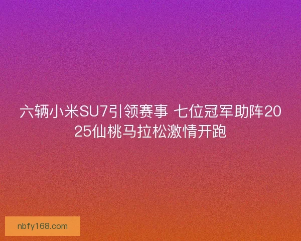 六辆小米SU7引领赛事 七位冠军助阵2025仙桃马拉松激情开跑
